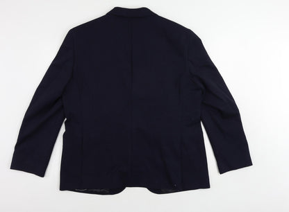 Marks and Spencer Mens Blue Polyamide Jacket Suit Jacket Size 44 Regular