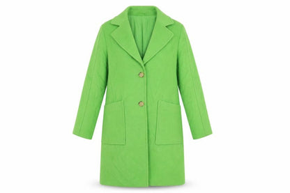 Marks & Spencer Womens Green Overcoat Coat Size 12 Button