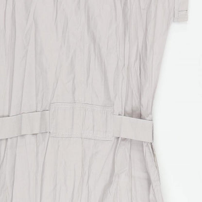 Gap Womens Grey Cotton A-Line Size S Round Neck Button - Adjustable Waist