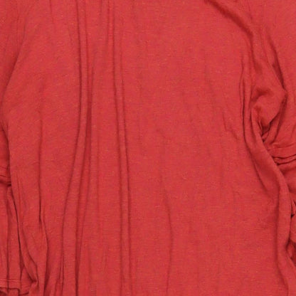 Max Mara Womens Red Viscose T-Shirt Dress Size M Round Neck Pullover