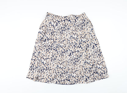 Country Casuals Womens Multicoloured Geometric Polyester A-Line Skirt Size 16