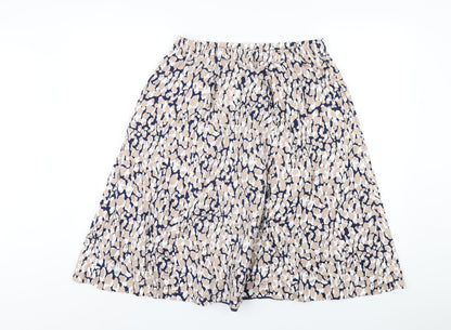 Country Casuals Womens Multicoloured Geometric Polyester A-Line Skirt Size 16