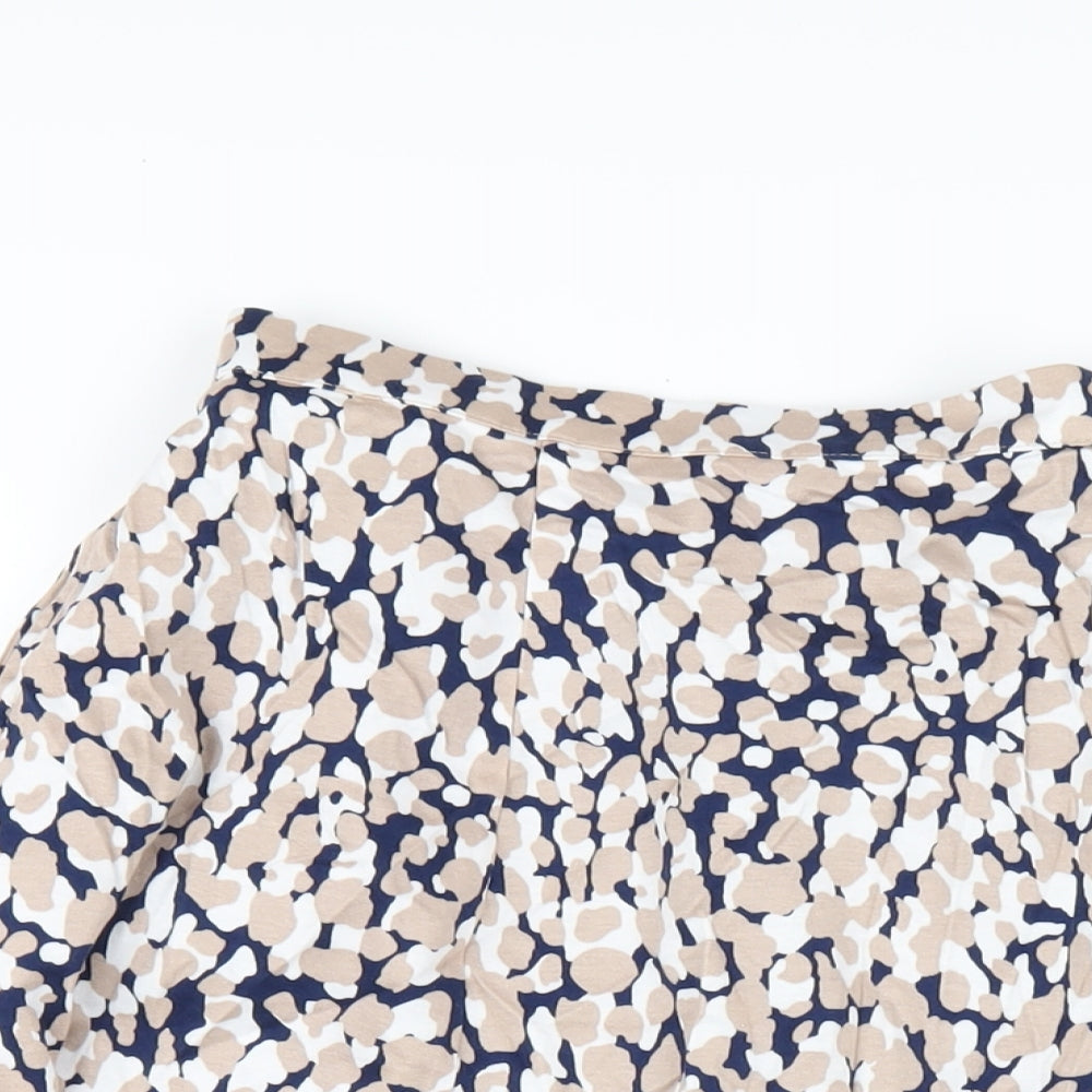 Country Casuals Womens Multicoloured Geometric Polyester A-Line Skirt Size 16