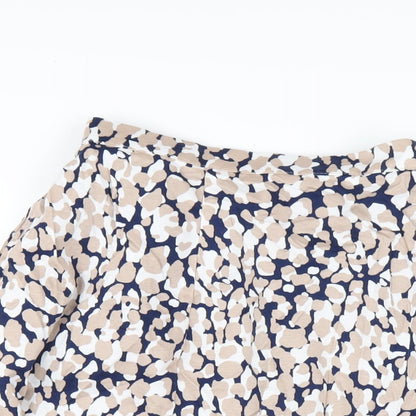 Country Casuals Womens Multicoloured Geometric Polyester A-Line Skirt Size 16