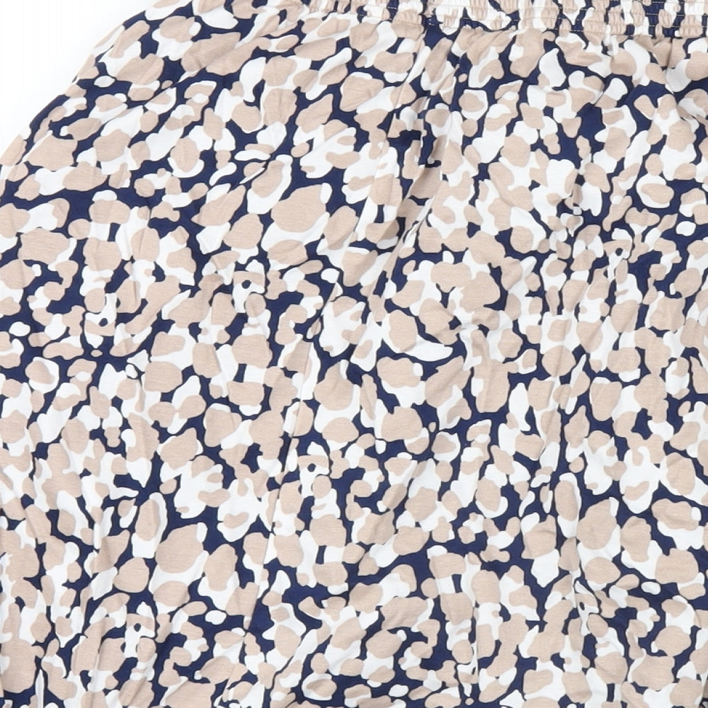 Country Casuals Womens Multicoloured Geometric Polyester A-Line Skirt Size 16