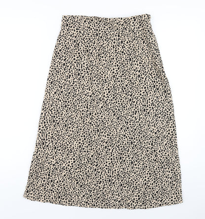 Nasty Gal Womens Beige Geometric Polyester A-Line Skirt Size 10 Zip