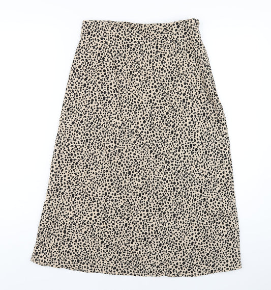 Nasty Gal Womens Beige Geometric Polyester A-Line Skirt Size 10 Zip