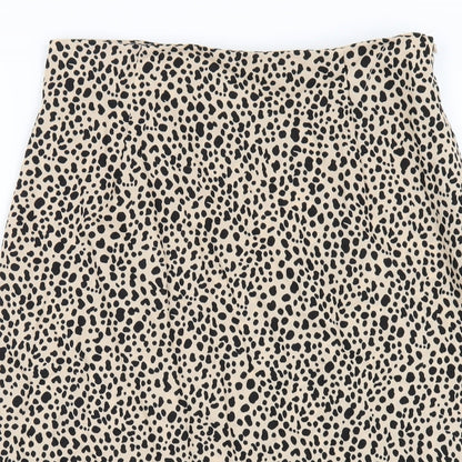 Nasty Gal Womens Beige Geometric Polyester A-Line Skirt Size 10 Zip