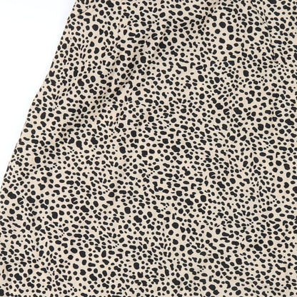 Nasty Gal Womens Beige Geometric Polyester A-Line Skirt Size 10 Zip