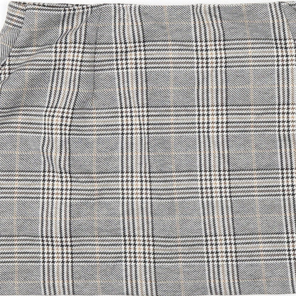 H&M Womens Grey Plaid Polyester Mini Skirt Size S