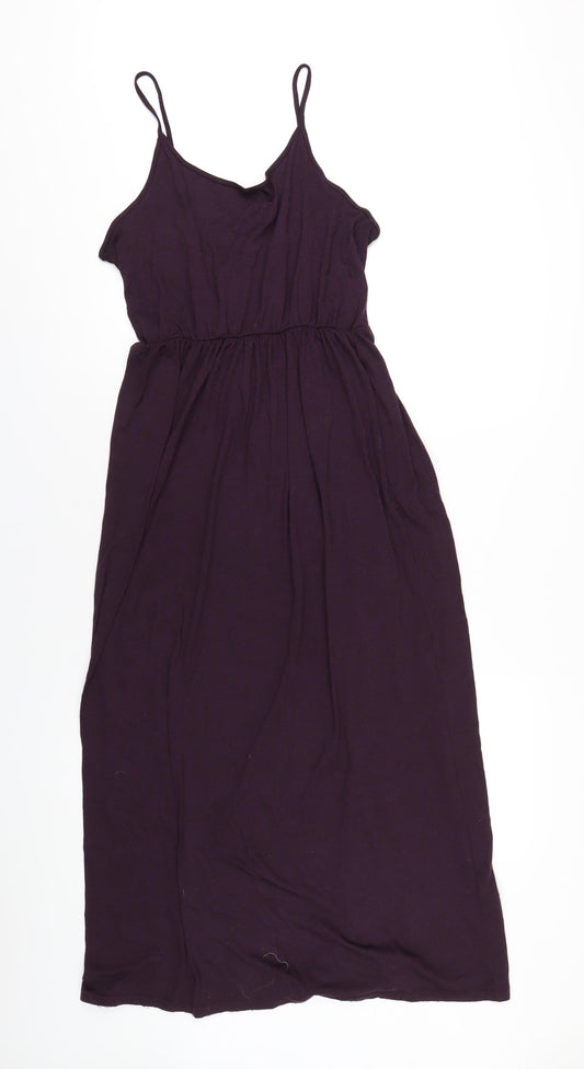 H&M Womens Purple Polyester Maxi Size M Round Neck Pullover