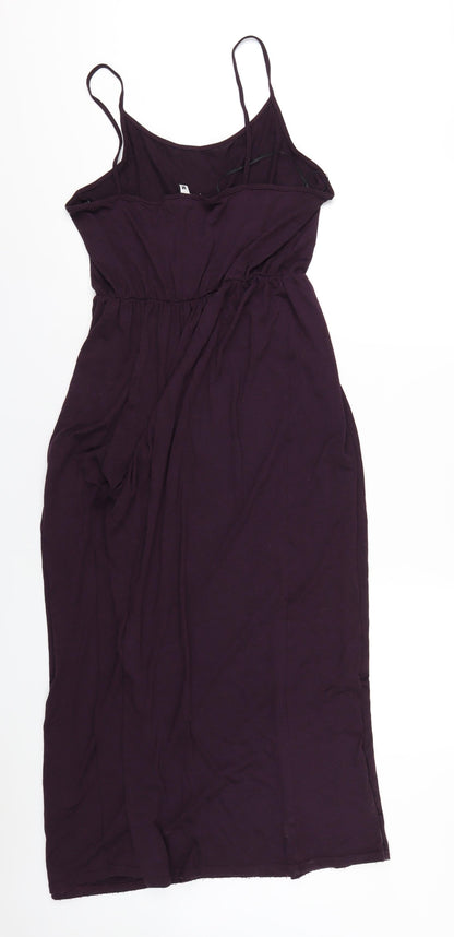 H&M Womens Purple Polyester Maxi Size M Round Neck Pullover