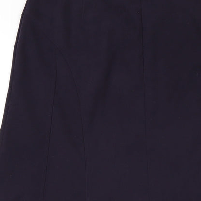 BHS Womens Purple Polyester A-Line Skirt Size 10 Zip