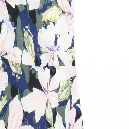 Mela London Womens Multicoloured Floral Polyester Bodycon Size 10 Round Neck Pullover