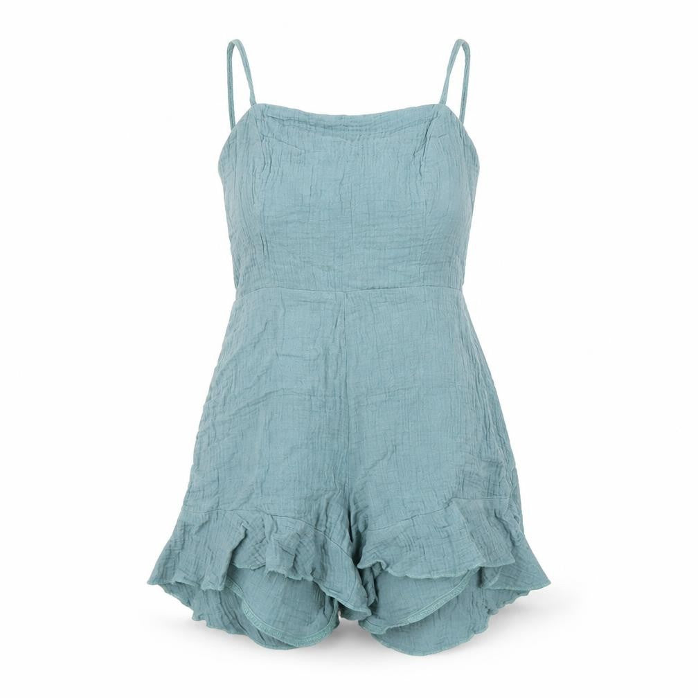 Womens UK Size 8 Nasty Gal One-Piece Blue Playsuit
