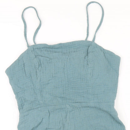 Nasty Gal Womens Blue Polyester Playsuit One-Piece Size 8 Zip