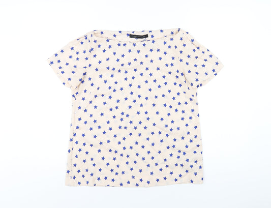 Womens UK Size M Zara Pink Basic T-Shirt