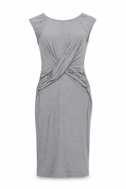 AX Paris Womens Grey Viscose Bodycon Size 8 Round Neck Pullover