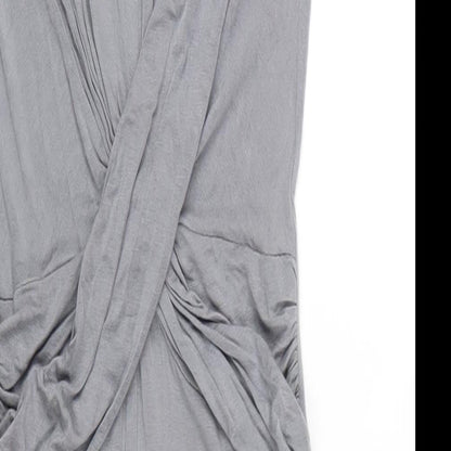AX Paris Womens Grey Viscose Bodycon Size 8 Round Neck Pullover