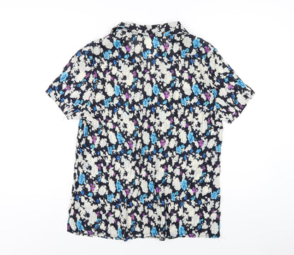Bonmarché Womens Multicoloured Floral Polyester Basic Button-Up Size 22 Collared