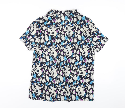 Bonmarché Womens Multicoloured Floral Polyester Basic Button-Up Size 22 Collared