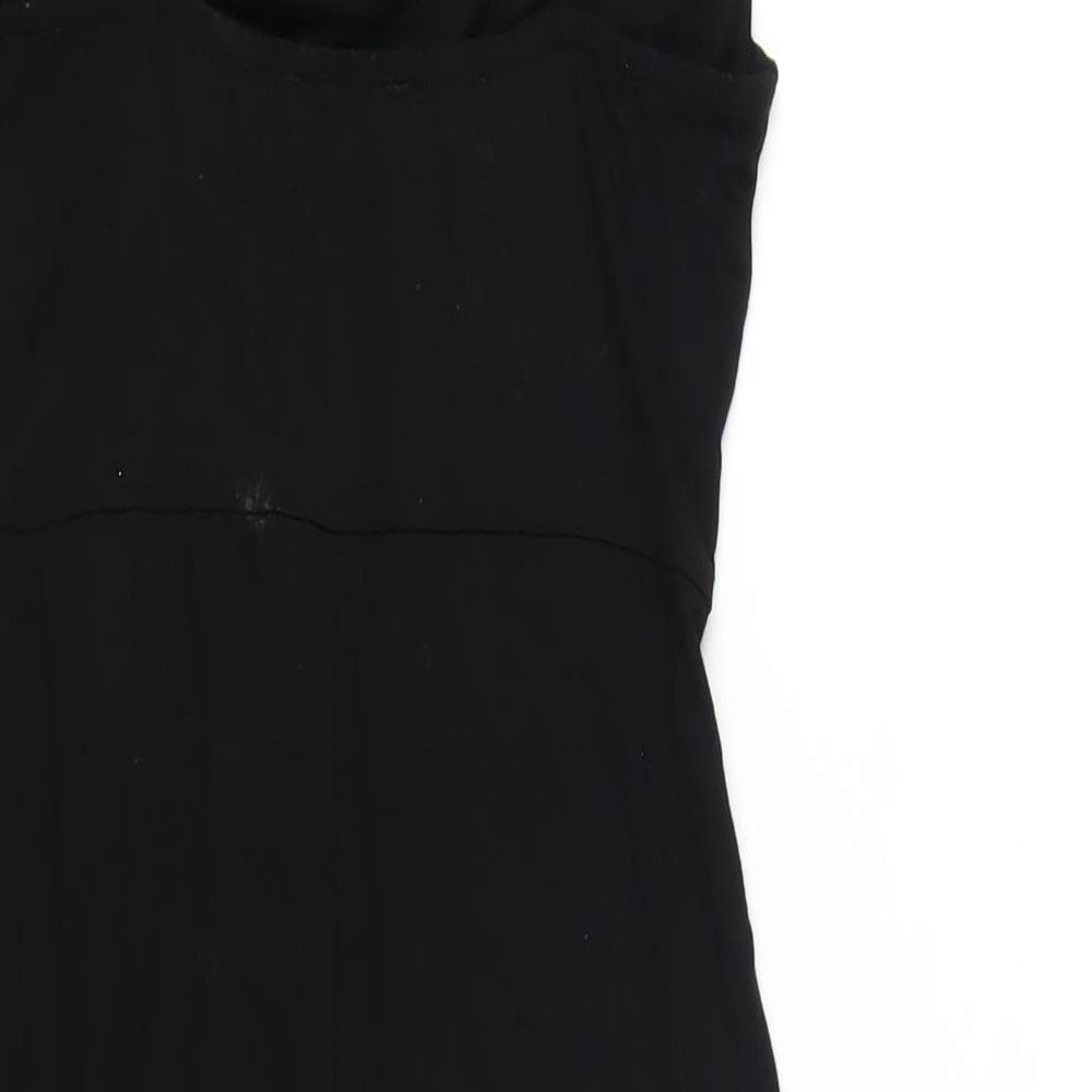 ASOS Womens Black Viscose Mini Size 10 Cowl Neck Pullover
