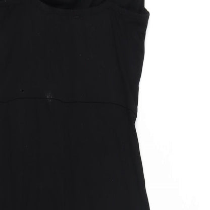 ASOS Womens Black Viscose Mini Size 10 Cowl Neck Pullover