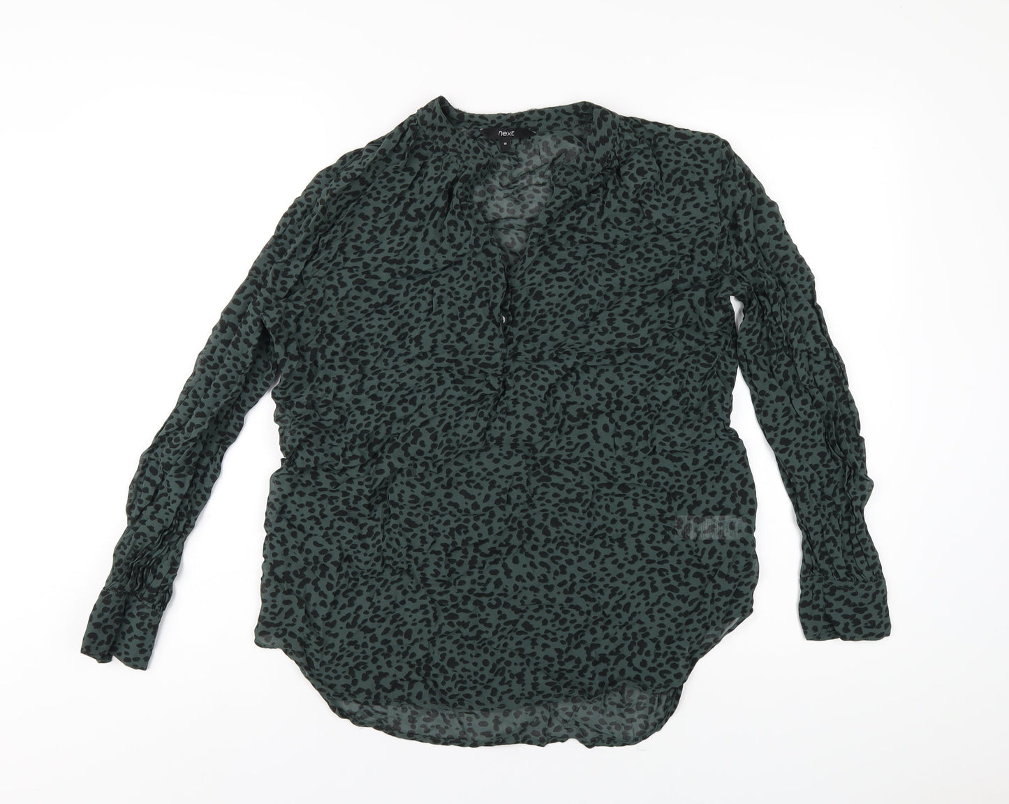 Womens UK Size 10 NEXT Green Basic Blouse