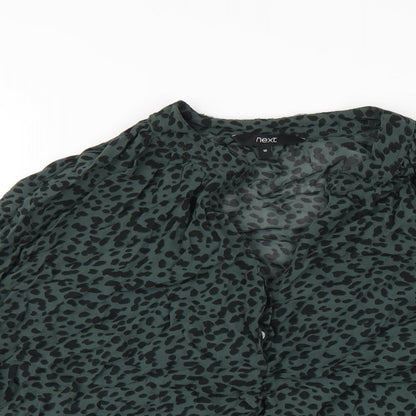 Womens UK Size 10 NEXT Green Basic Blouse