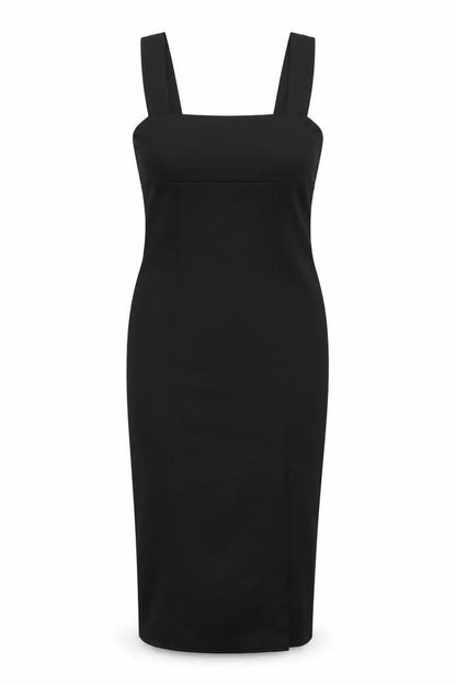 ASOS Womens Black Polyester Bodycon Size 12 Square Neck Pullover
