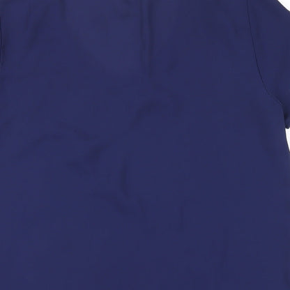 Soprano Womens Blue Polyester Basic T-Shirt Size XS Round Neck