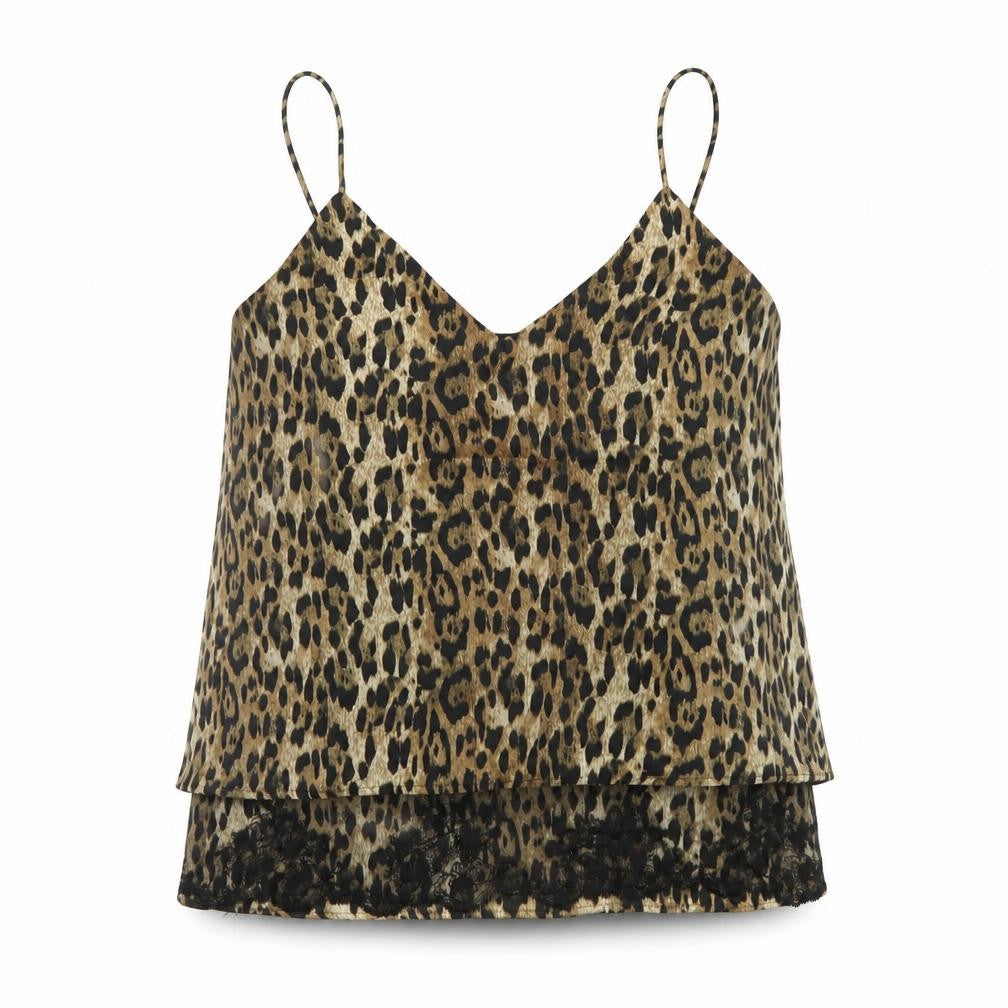 Womens UK Size S Zara Brown Camisole T-Shirt