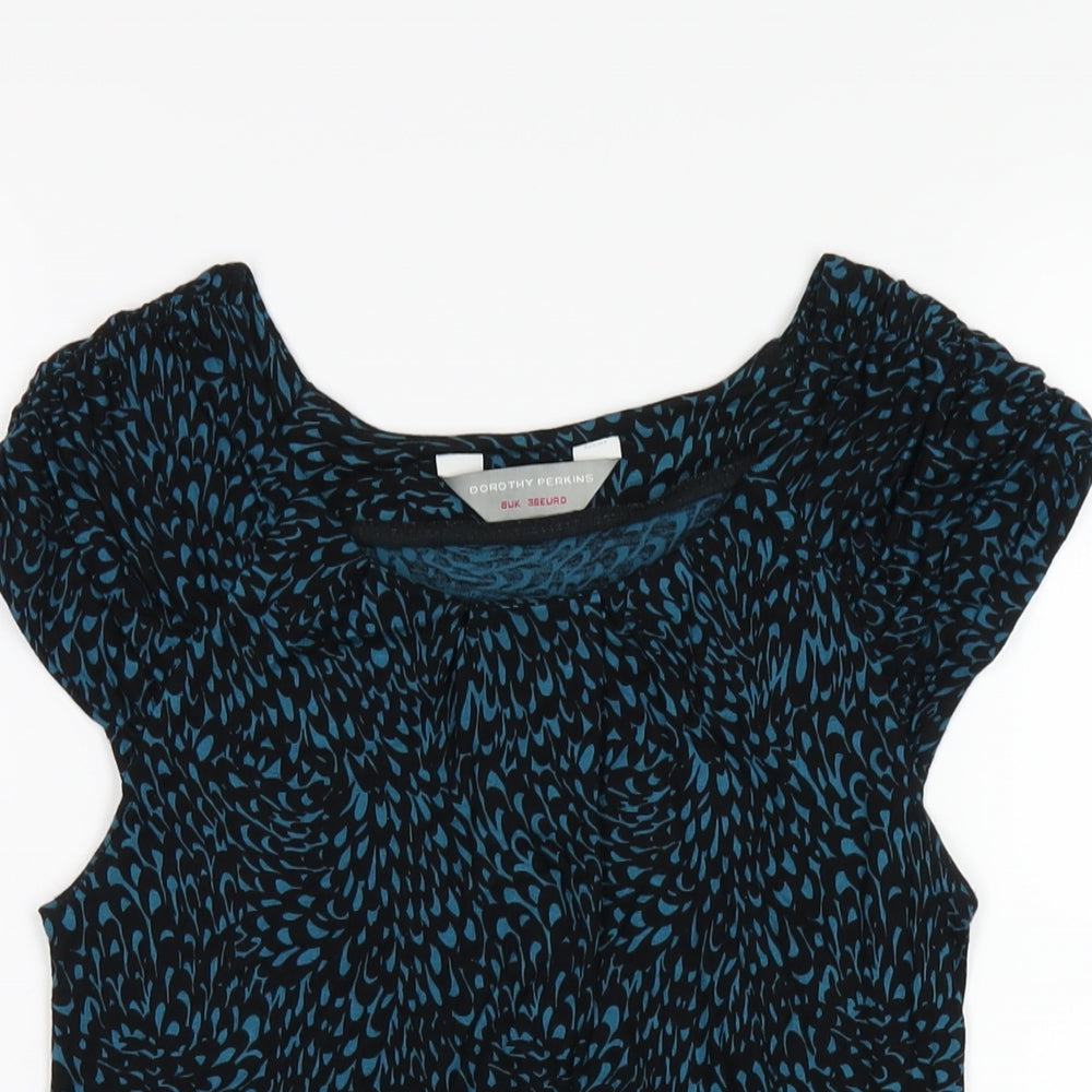 Womens UK Size 8 Dorothy Perkins Blue Basic T-Shirt