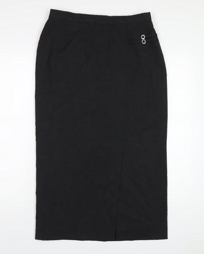Fisser Womens Grey Polyester Straight & Pencil Skirt Size 14 Zip