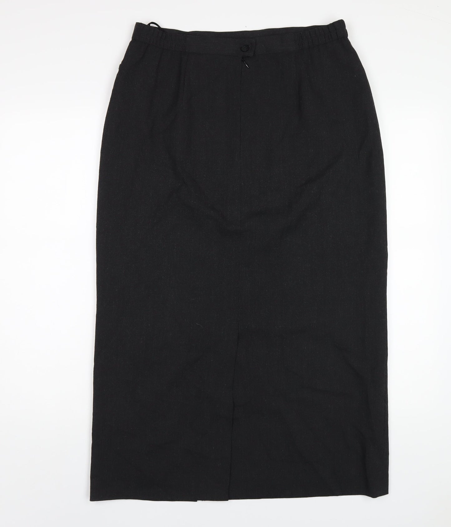 Fisser Womens Grey Polyester Straight & Pencil Skirt Size 14 Zip