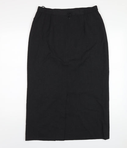 Fisser Womens Grey Polyester Straight & Pencil Skirt Size 14 Zip