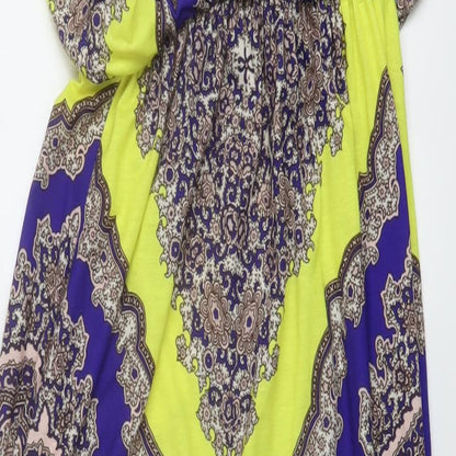 I SAW IT FIRST Womens Multicoloured Geometric Viscose A-Line Size 12 Round Neck Pullover