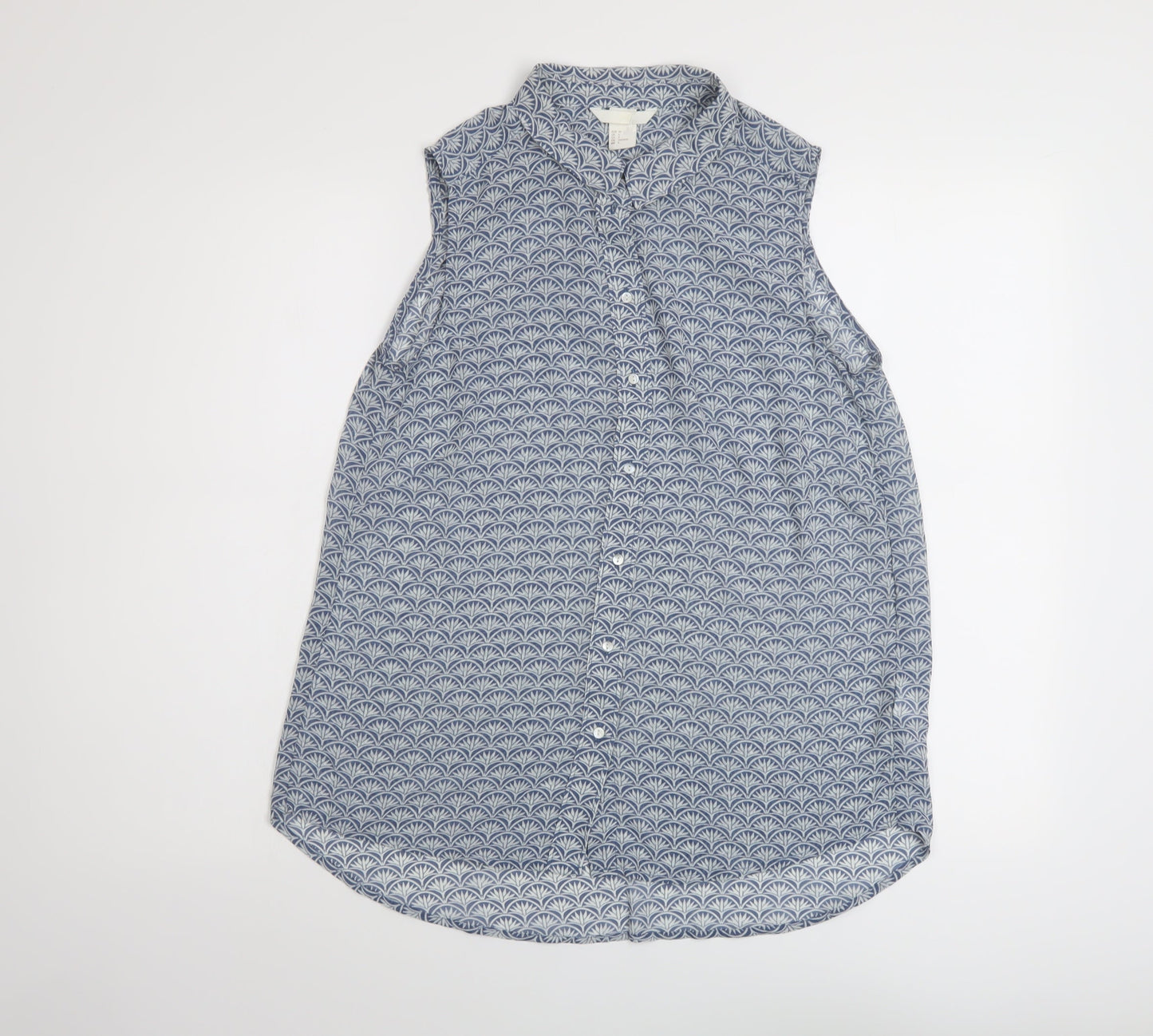 Womens UK Size 8 H&M Blue Basic Blouse
