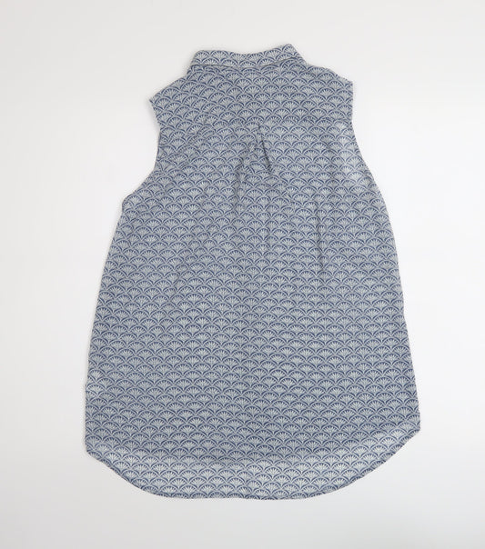 Womens UK Size 8 H&M Blue Basic Blouse