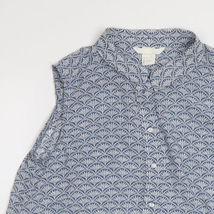 Womens UK Size 8 H&M Blue Basic Blouse