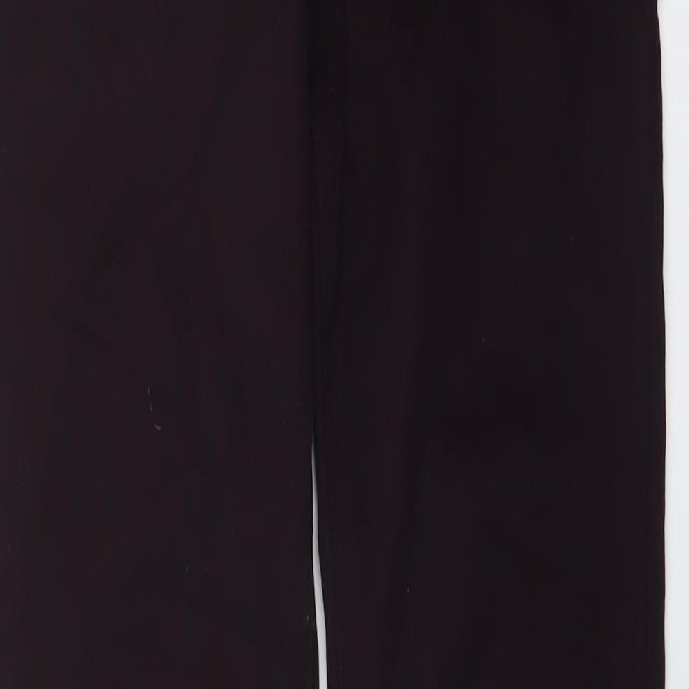 New Look Womens Purple Cotton Trousers Size 12 L35 in Regular Button