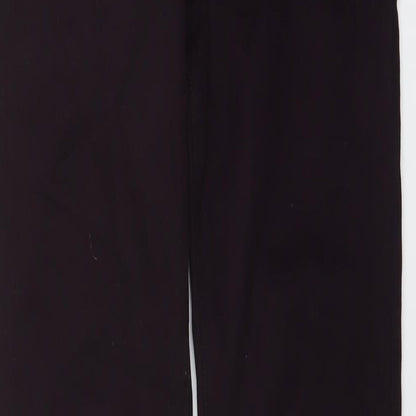 New Look Womens Purple Cotton Trousers Size 12 L35 in Regular Button