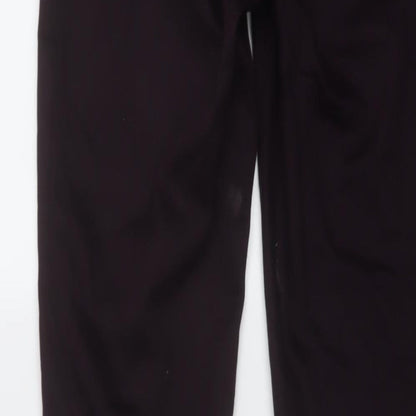 New Look Womens Purple Cotton Trousers Size 12 L35 in Regular Button