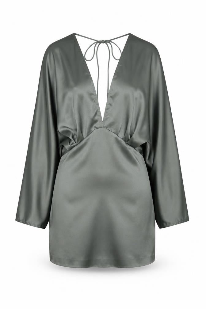 Zara Womens Green Polyester Mini Size M V-Neck Zip