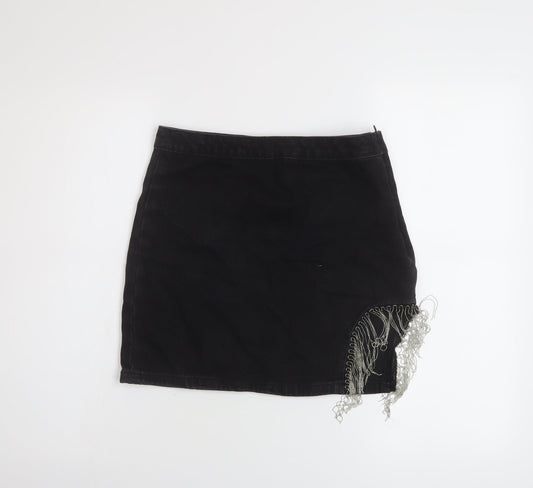 Womens UK Size 8 Denim & Co. Mini Denim Skirt