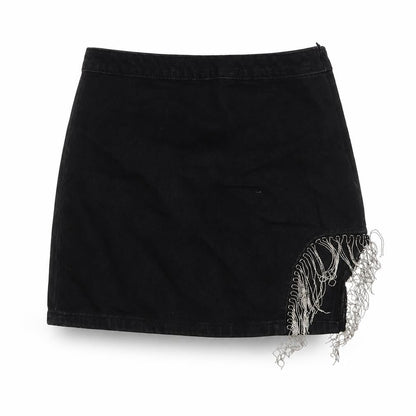 Womens UK Size 8 Denim & Co. Mini Denim Skirt