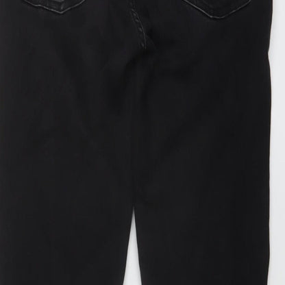 7 For All Mankind Womens Black Cotton Skinny Jeans Size 29 in L29 in Regular Button