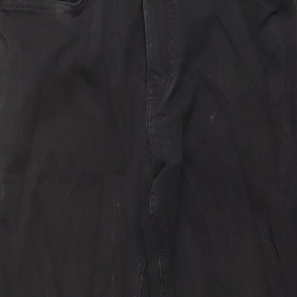 Marks and Spencer Mens Beige Cotton Straight Jeans Size 34 in L31 in Regular Button