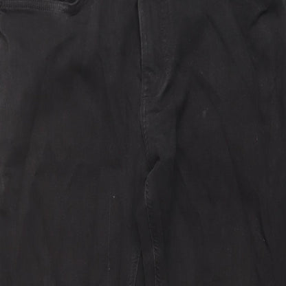 Marks and Spencer Mens Beige Cotton Straight Jeans Size 34 in L31 in Regular Button