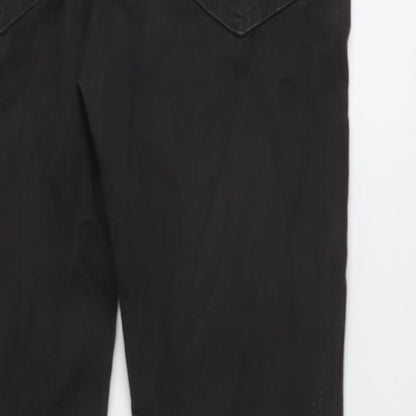 Marks and Spencer Mens Beige Cotton Straight Jeans Size 34 in L31 in Regular Button